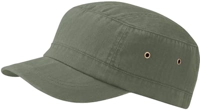 Beechfield Unisex Urban Army Cap / Hoofddeksel (Pakket van 2) (Vintage Olijf)