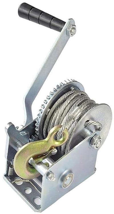 Handmatige Handlier - Trek Lier - Zware Lasten Verplaatsen - 800 Lbs Capaciteit - 4.72 x 3.27 Inch - Zilver