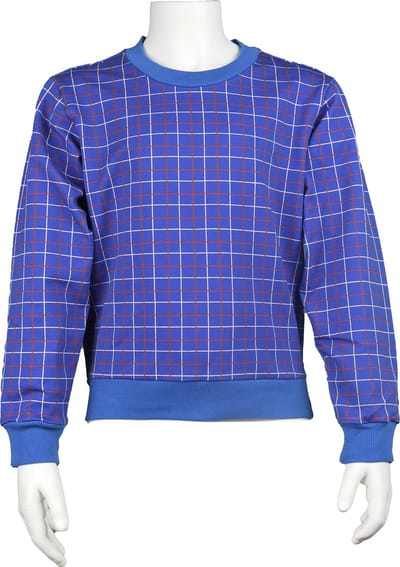 Sweater Squares on blue, Louise Le Loup - kids Sweat French Terry - Unisex