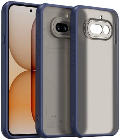 Hoesje geschikt voor Nothing Phone (4a) - Phonesta AirFrost Semi-Transparante Back Cover - Mat Blauw