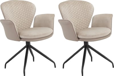 Lucia-Eetkamerstoel - 2 Pack - Taupe