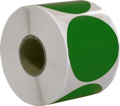 500 Etiketten Rond Groen 50 mm op Rol - Sluitzegel - Markeringspunten - Blanco ronde stickers - DULA