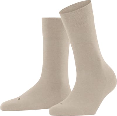 FALKE Sensitive London met comfort tailleband katoen sokken dames beige - maat 35-38