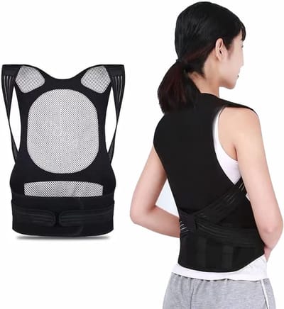 Daity Een verpakking van 111 toermalijnmagneetvesten - die warmte bieden aan de rug - schouders en taille met verwarming en zelfverwarmende magnetische therapie - geschikt voor volwassenen en ouderen in de winter (zwart).