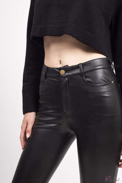 Broek Toxik3 hoge taille new lederlook skinny