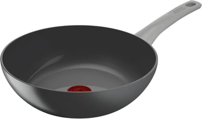 Keramische Wokpan - Koekenpan - Gezond Koken - Eco-ontworpen - 28 cm - Grijs