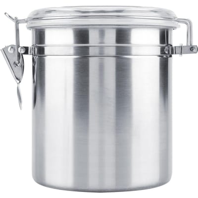 Récipient à café en acier inoxydable, bocal de conservation sous vide pour le sucre et les grains de thé(1450 ml) Large