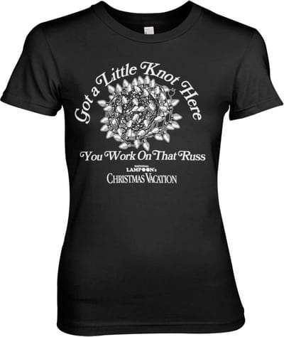 National Lampoon's Christmas Vacation Dames Tshirt -S- Got A Little Knot Here Zwart