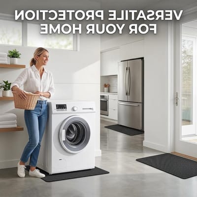 Antislipmat 60 x 60 cm voor wasmachines en huishoudelijke apparaten, waterdicht, lichtgewicht en trillingsdempend, ideaal voor onder vloer en koelkast
