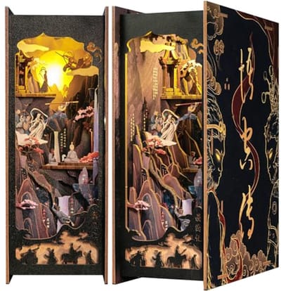 Creatieve 3D-puzzel voor boeken met intuïtieve instructies en LED-lampen