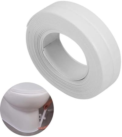 Afdichtingsstrip - Zelfklevend - Wandafdichtband - PVC - 22 mm x 3,2 m - Wit - Geschikt voor badkamer/toilet - Afdichtband