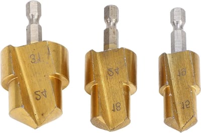 3-delige PVC pijp reamer set, zware reamer boren voor kunststof, geschikt voor PVC en PPR leidingen, pijp expander en gereedschap voor perfecte afwerking