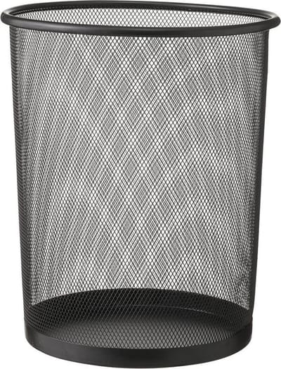 Kerklau Prullenmand - 19 l - Metaal - Zwart