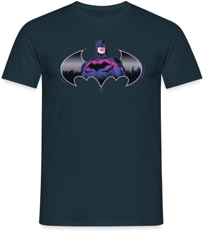 Batman Cool Ontwerp Met Logo En Roze Kostuum T-Shirt Heren