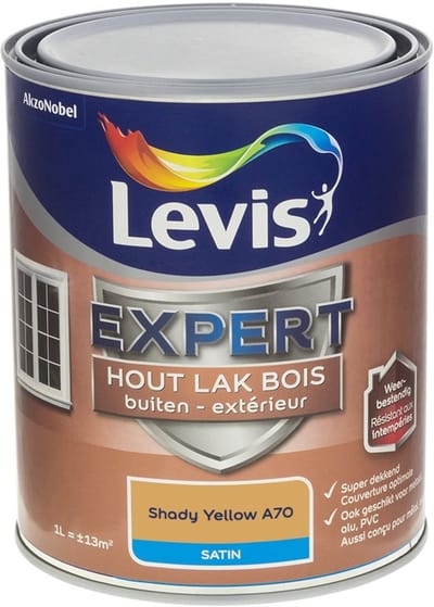Levis - Expert Hout Lak Buiten Satin Mix - Shady Yellow A70 - Mengverf - 1 L