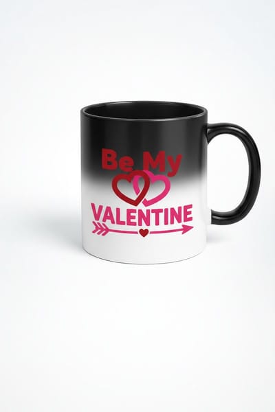 Magische Valentijn Mok | Be My Valentine Harten Design | Kleurveranderende Koffiemok