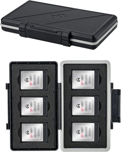 Waterdichte en Schokbestendige XQD Kaart Houder met 6 Compartimenten voor Nikon en Panasonic Camera's