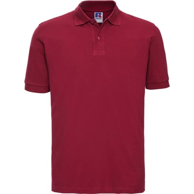 Russell Heren Klassiek Piqué Katoenen Polo Shirt (Klassiek rood)