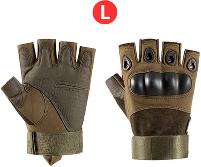 Bovista Airsoft Handschoenen - Tactical - Tactical Gloves - Leger - Tactical Handschoenen Hardknuckle - Paintball - Militaire - Vingerloze - Groen L