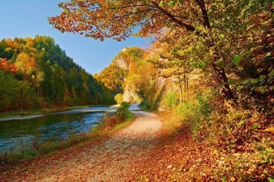 Fotobehang - Dunajec River 375x250cm - Vliesbehang