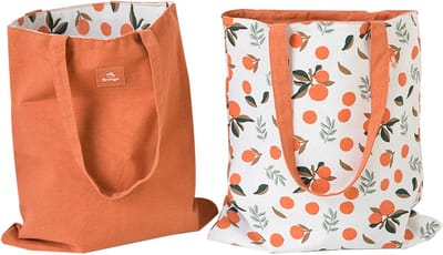 Dailygoods- Boodschappentas Dubbelzijdig - Katoenen/Canvas - Schoudertas - Opvouwbaar - Stevig - Voor Dames/Kinderen - Canvas Tas
