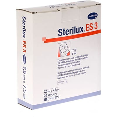 Sterilux Es3 Kp Ster 8pl 7,5x 7,5cm 20 2050171