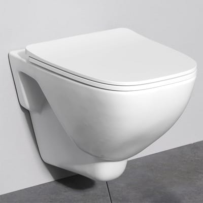 Wandhangend Toilet zonder Spoelrand met Softclose Zitting en Waterbesparende Douchespoeling