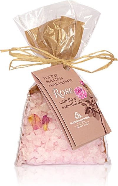 Rose Baths Salts Aromatherapy Bag | Ontspannende badzout met rozenblaadjes 100% natuurlijke Bulgaarse rozenolie