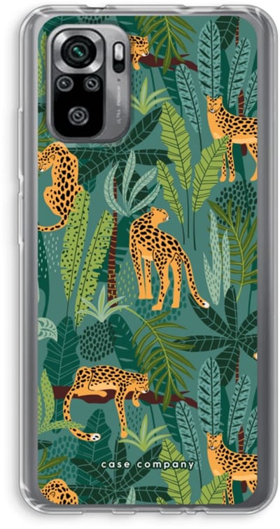 Case Company® - Hoesje geschikt voor Xiaomi Redmi Note 10S hoesje - Luipaard 2 - Soft Cover Telefoonhoesje - Bescherming aan alle Kanten en Schermrand