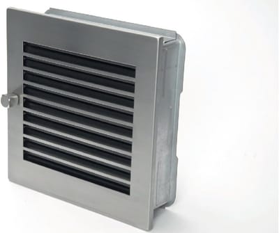 Luchtrooster - Warme lucht - Ventilatie - Roestvrij staal - 45x23 cm - Zilverkleurig