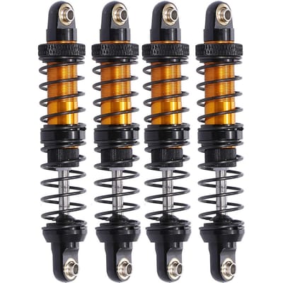4 stuks Verstelbare 80mm Metalen Schokdemper Demper voor 1/10 Tamiya CC01 RC Crawler Off-road Auto 70mm oranje