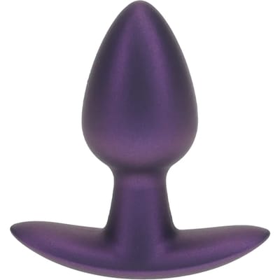 Ouch! Gladde Siliconen Buttplug 2.7 cm - Metallic Paars