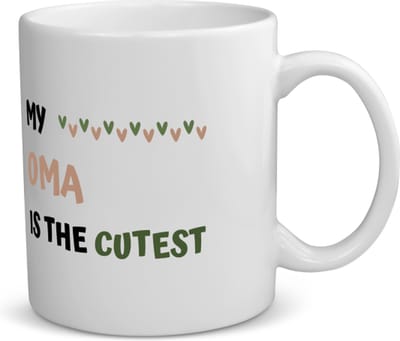 Akyol - my oma is the cutest koffiemok - theemok - Oma - schattige oma - verjaardagscadeau - verjaardag - cadeau - cadeautje voor oma - oma artikelen - kado - geschenk - gift - 350 ML inhoud