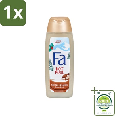 1 x Fa - Douchegel - Winter Splashes Hot Pool Cacao - Warm & Verwarmend - Verzachtend - 250 ml - Douchegel - Winter - Verwarmend - Cacao - Verzachtend