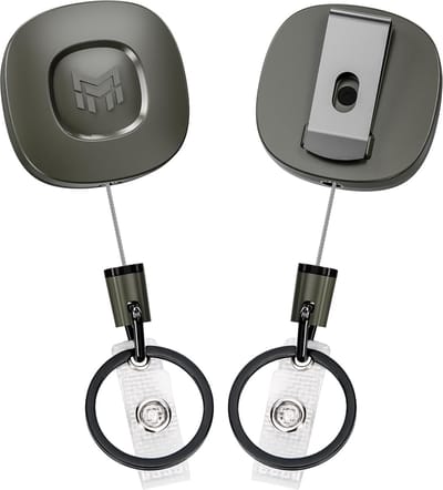 Intrekbare Sleutelhanger met Metalen Karabijnhaak - Handige Sleutelhouder voor Veilige Bevestiging - Praktisch Koord - Sleutelbeheer Accessoire - Zwart