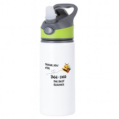 Hacebo® - Docent cadeau - waterfles met rietje groen - Docent - Meester en juffen cadeau - Docent - Collega cadeau - verjaardag - cadeau - afscheidscadeau - geschenk - leuke cadeau - kado - gift - juffendag - meesterdag - water fles - 650ML