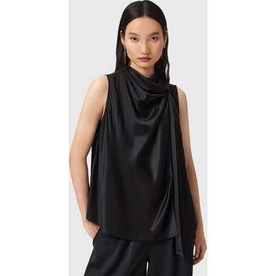 AllSaints Herela Top Black Taglia: 2 | Magliette intime Outlet | Donna | Nero
