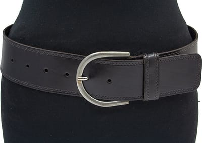 Dames heupriem bruin - 6 cm breed - Leer - Brede riem - Casual - Maat 85