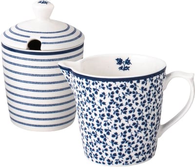 Laura Ashley Blueprint Collectables Melkkan en Suikerpot - Geschenkset