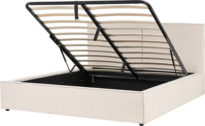 MOISSAC - Bed - Beige - 180 x 200 cm - Polyester