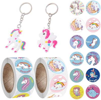 Dailygoods- Dierenstickers 1000 stuks - Ronde Stickers - Zelfklevend