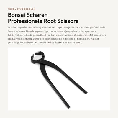 Dailygoods- Bonsaischaar Professioneel - Manganese Staal - Ergonomische Handgrepen - Antislip - Compact - Effectieve Snede - Snoeischaar