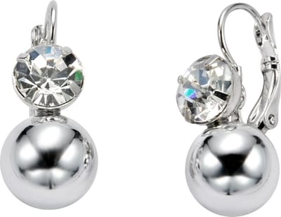 Behave - Oorsteker met steentje en bolvorm - Mode-accessoire