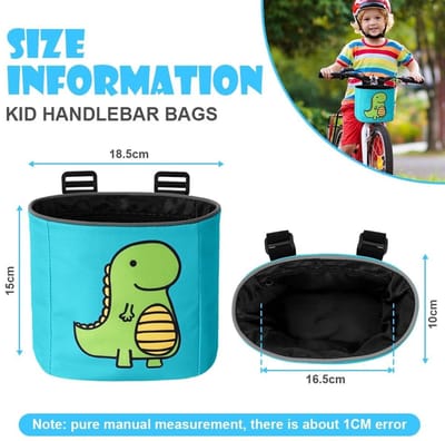 Dailygoody - Fietsmand kinderen - Waterdichte fietsmand - Veiligheid en comfort - Cartoonpatroon - Fietsaccessoires voor kinderen - Geschikt voor