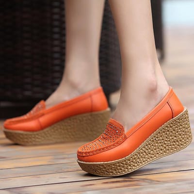 Dikschoenige damesschoenen Modieuze pailletten zomer Nieuwe trend Antislip Comfortabele schoenen Buiten Casual schoenen Hakken 37 brown
