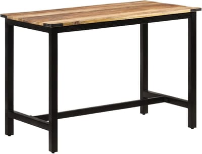 Eettafel Massief Hout - Keukentafel Eetkamer - Gezellig Tafelen - Unieke Boomrand - 110 x 60 x 76cm - Natuurlijk Hout
