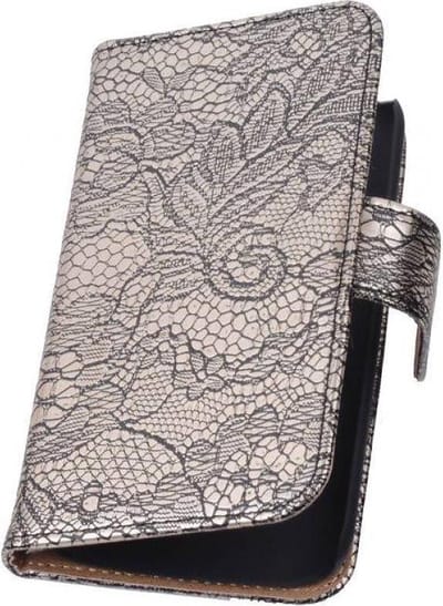 Lace Bookstyle Hoesje - Wallet Case Telefoonhoesjes - Geschikt voor Sony Xperia E4g Zwart