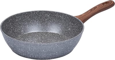 Koekenpan - Wokpan Braadpan - Koken en braden - Vierlaagse anti-aanbaklaag - 26 cm - Zwart