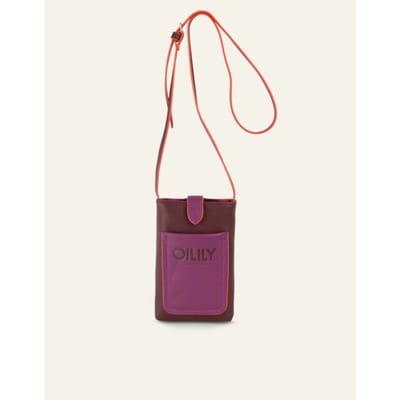 Oilily Mila - Telefoontasje - Dames - Verstelbare Schouderband - Waterafstotend - Bruin - One size