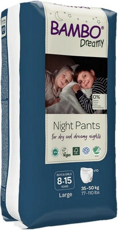 Bambo Nature Bambo Dreamy Nachtluierbroekjes 8 -15 jaar Unisex 10 stuks